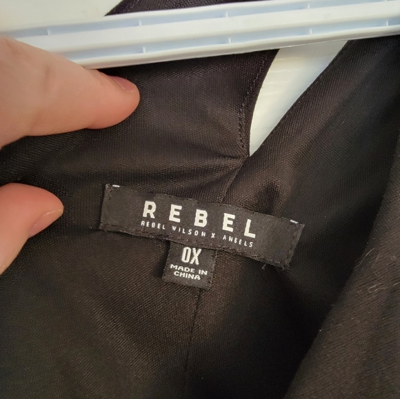 Torrid Rebel, peplum top, 0X, black - Picture 3 of 5